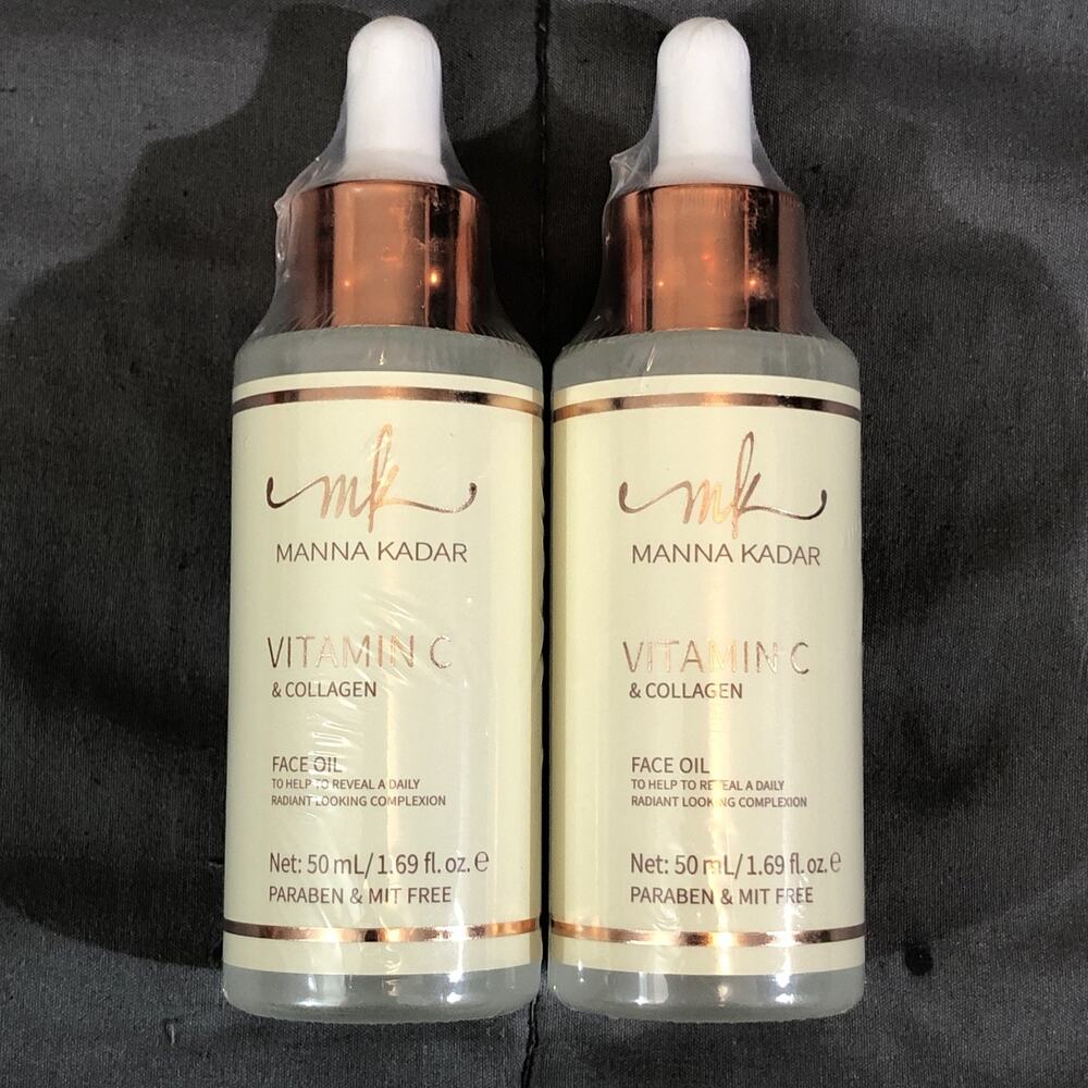2 Pack Manna Kadar Vitamin C & Collagen Face Oil Daily Sealed - 1.69 fl oz/each